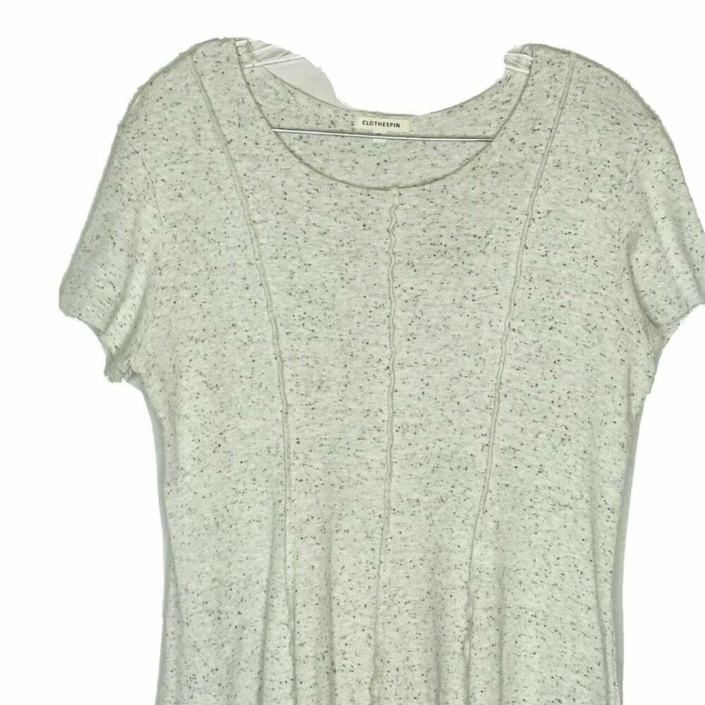 Clothespin Gray Fit n Flare Cotton Dress S - Picture 2 of 3